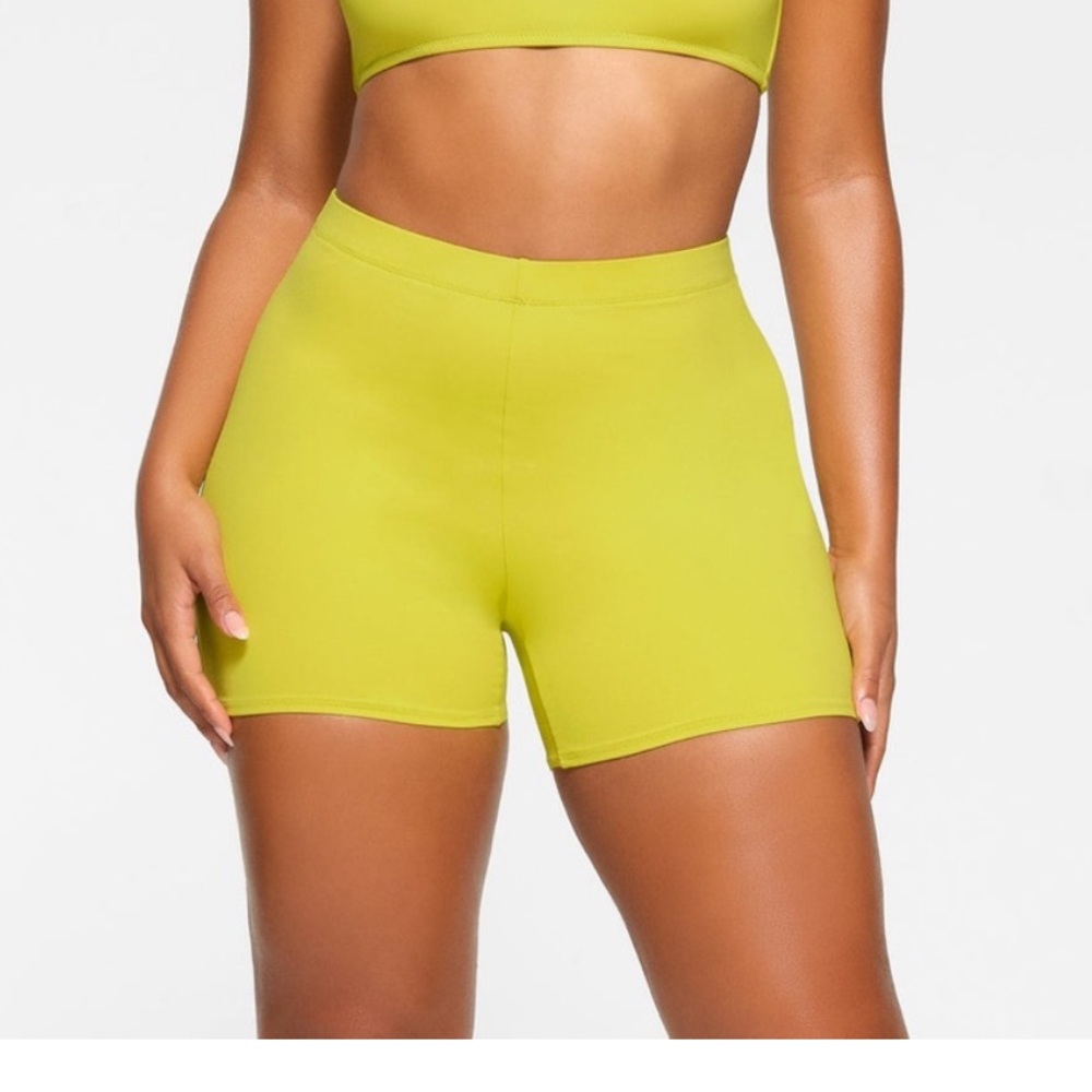 Skims recycled swim cut out mid waist boyshort